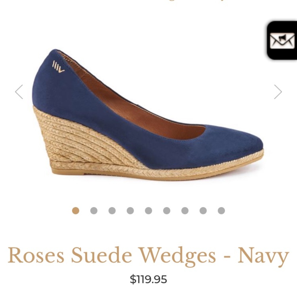 Viscata Navy Suede Espadrilles New In Box